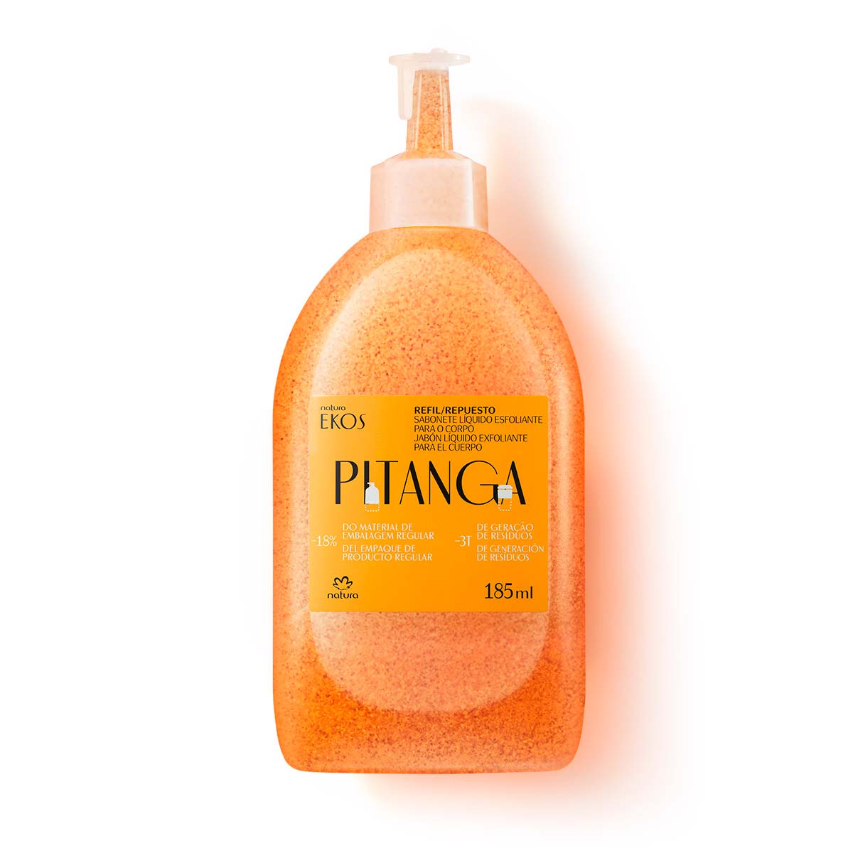 Repuesto Ekos Jabón líquido exfoliante corporal pitanga 185 ml