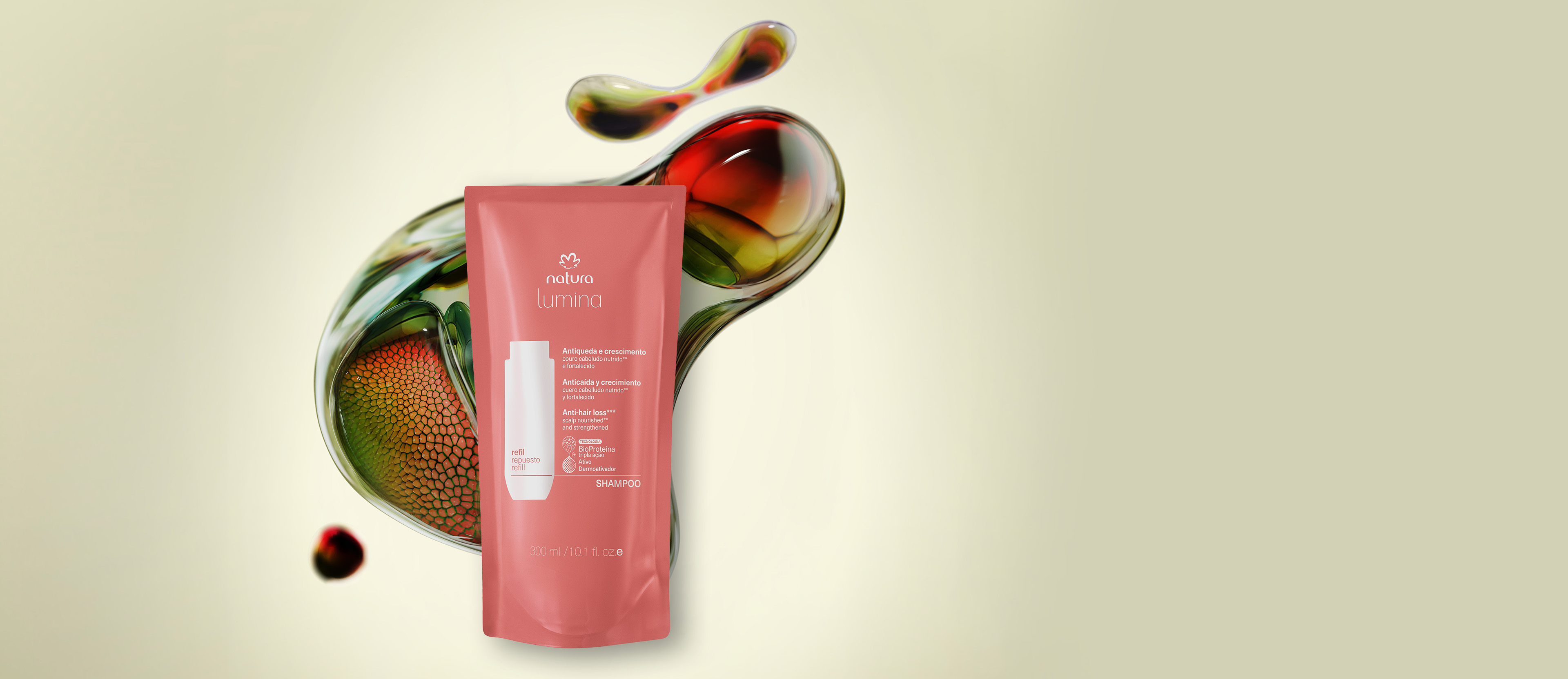 Repuesto Lumina Shampoo estimulante anticaída y crecimiento 300 ml