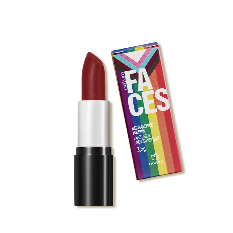Faces Labial cremoso multimix vermelho hot 3,5 g