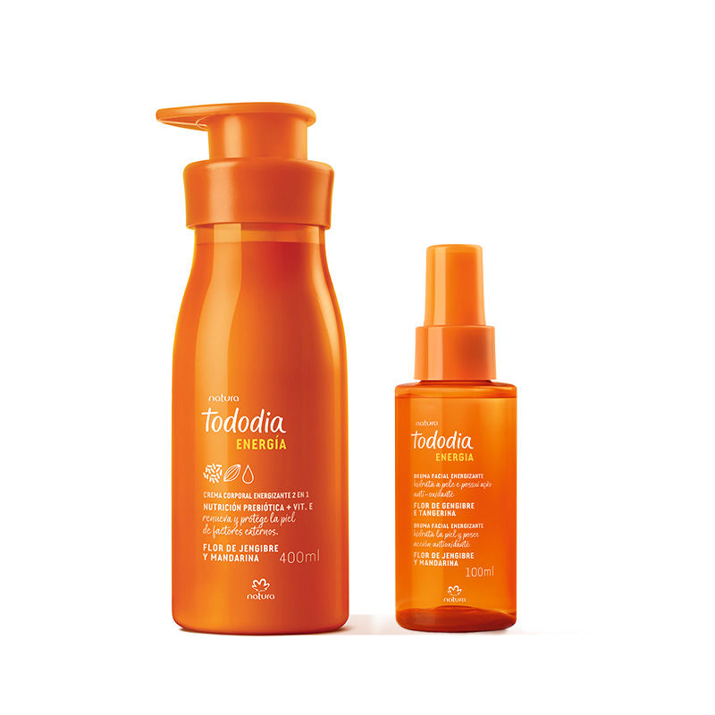 Kit Tododia flor de jengibre y mandarina hidratación energizante