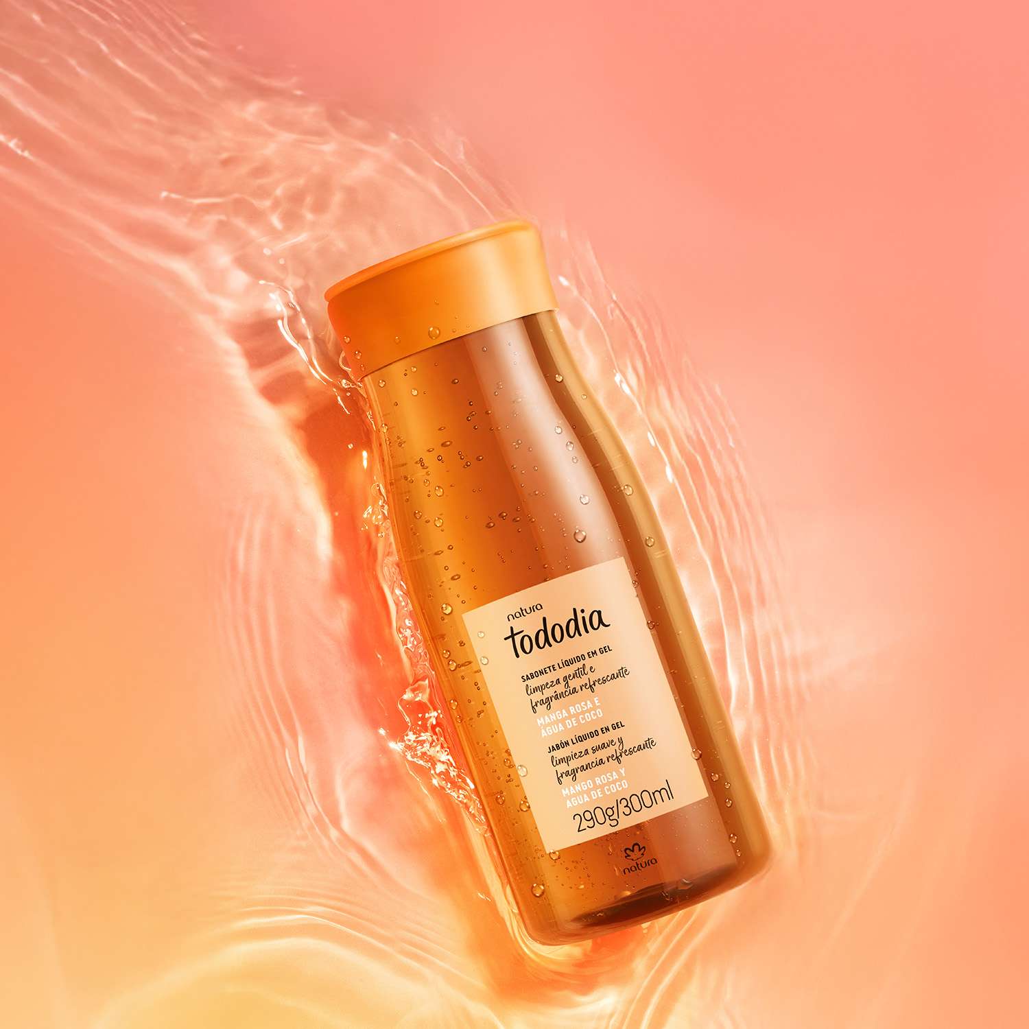 Jabón Líquido en Gel Tododia Mango Rosa y Agua de Coco