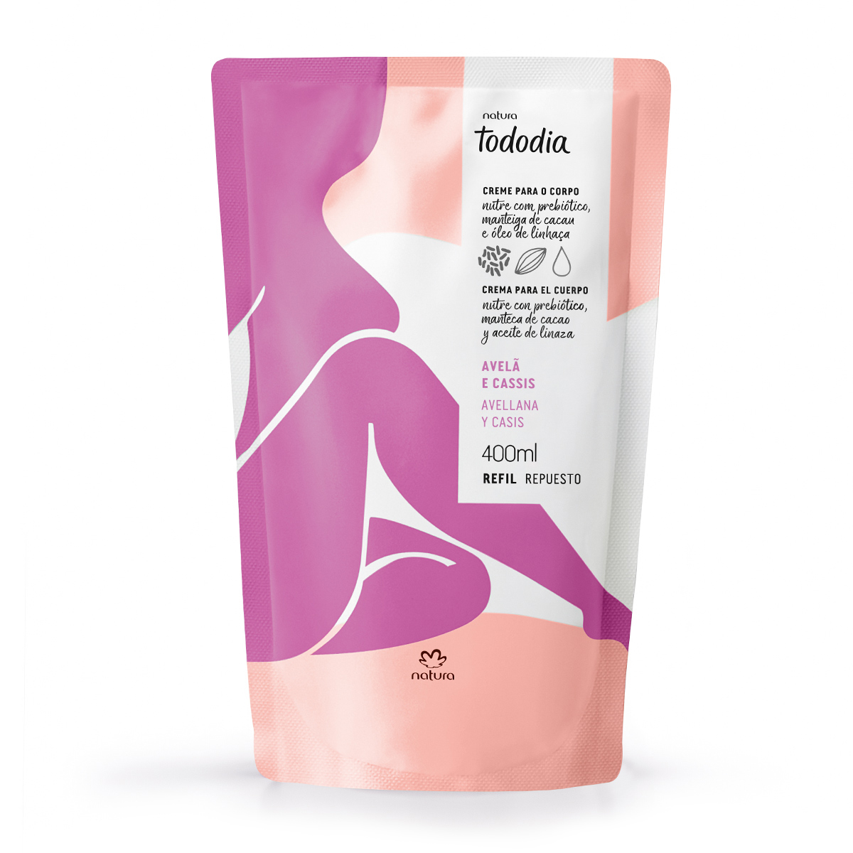 Repuesto Tododia Hidratante corporal avellana y casis 400 ml