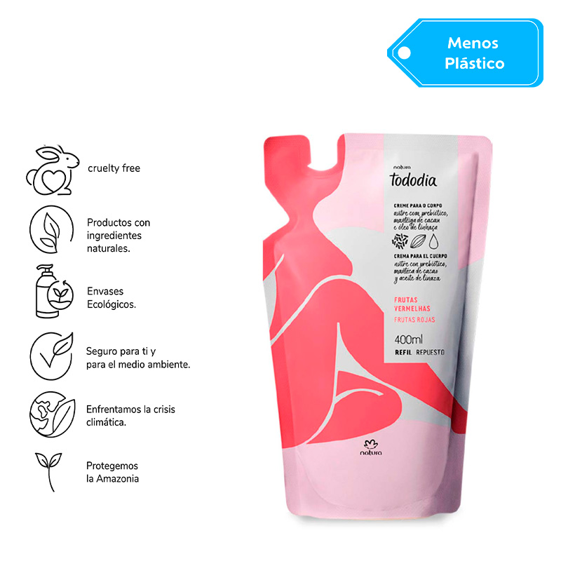 Repuesto Tododia Hidratante corporal frutas rojas 400 ml