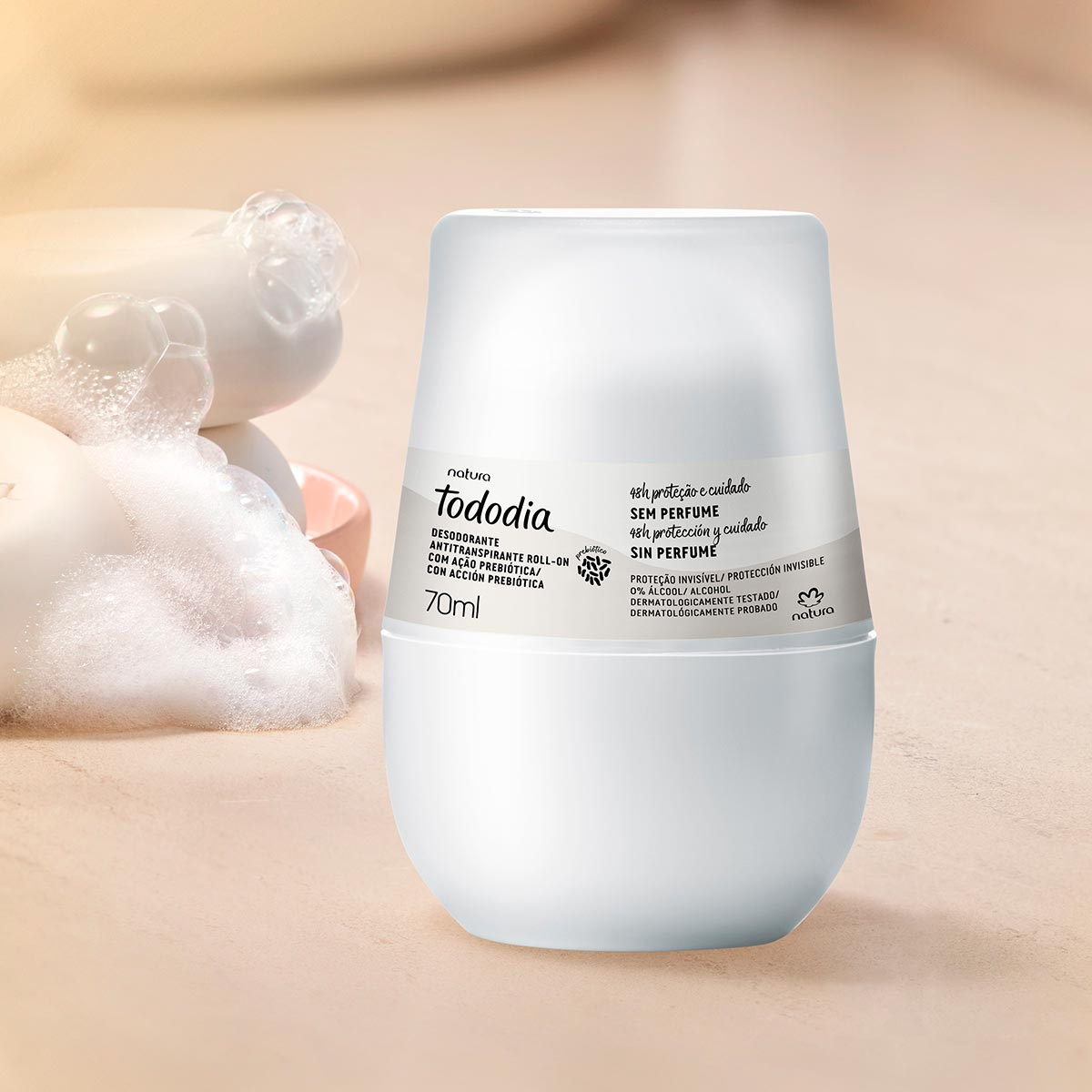 Tododia Desodorante antitranspirante roll-on sin perfume 70 ml
