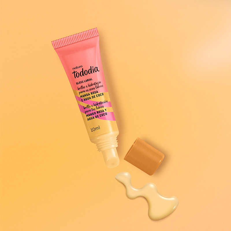 Tododia Gloss labial mango rosa y agua de coco 10 ml