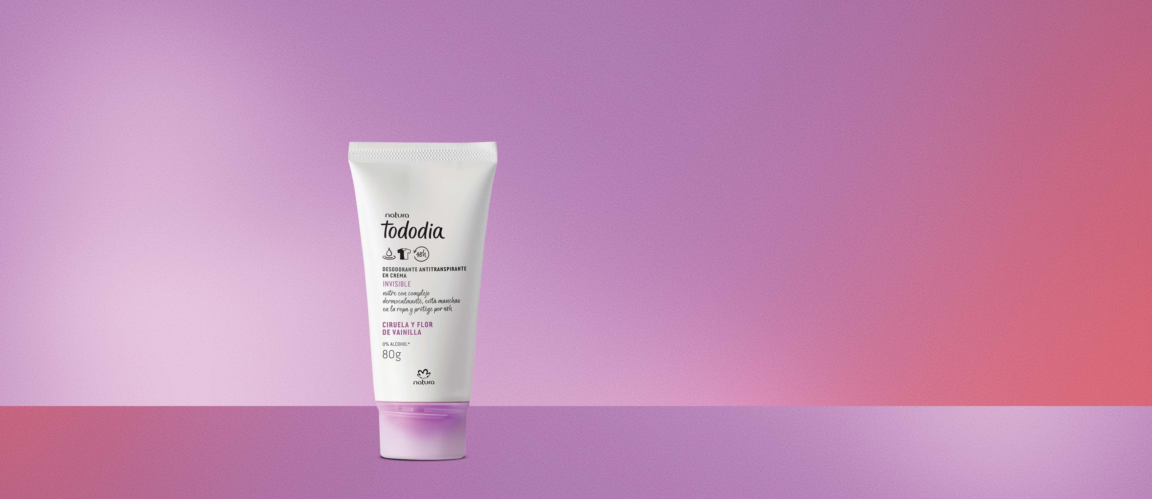 Desodorante Antitranspirante en Crema Tododia Ciruela y Flor de Vainilla 80 g