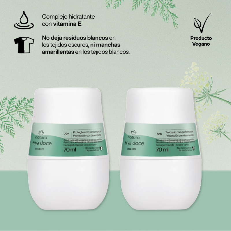 Kit Erva Doce desodorantes roll-on