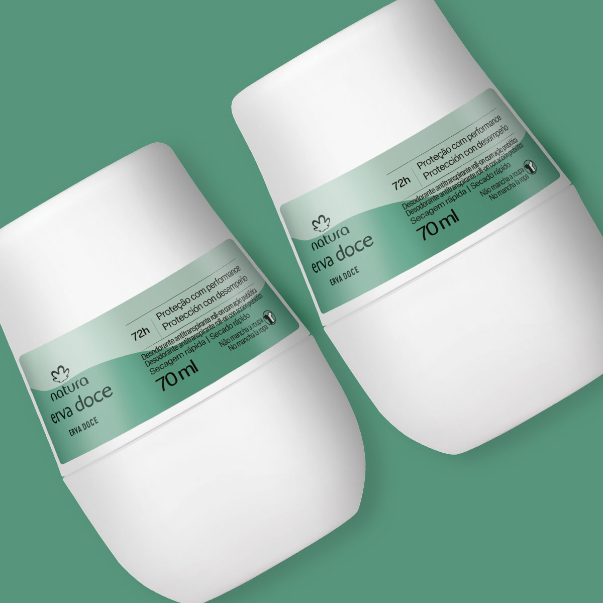 Kit Desodorante Antitranspirante Roll-on Erva Doce