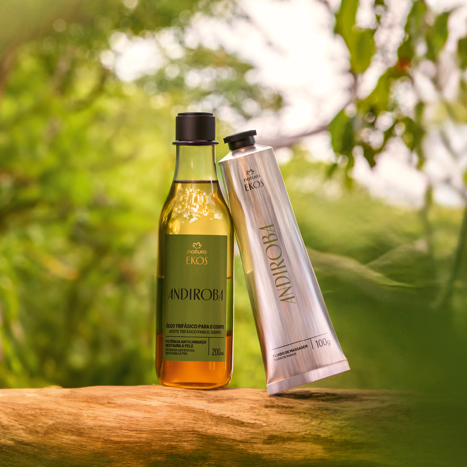Kit Aceite y Fluido de Masaje Corporal Ekos Andiroba