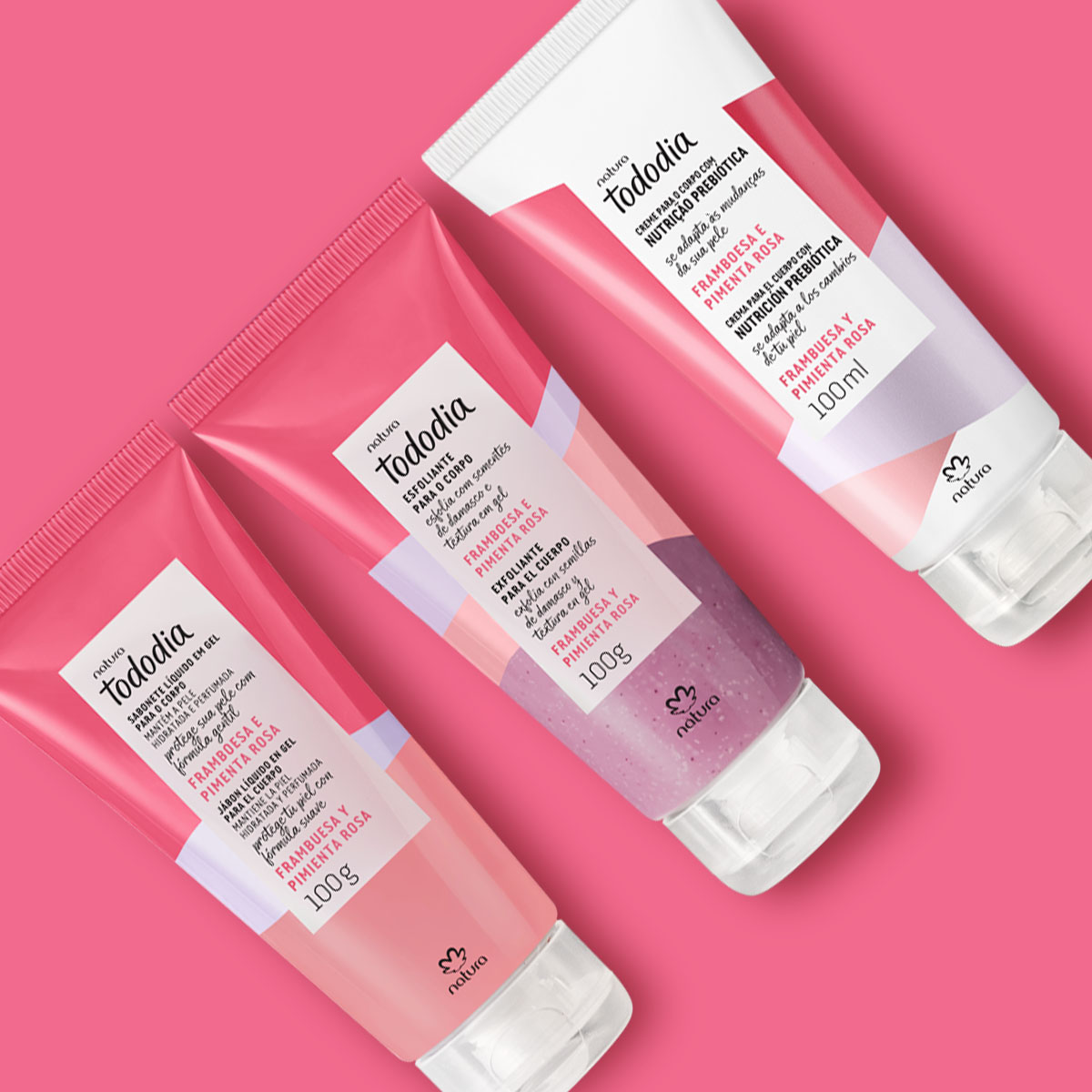 Regalo Madres Tododia Frambuesa y Pimienta Rosa (1 crema cuerpo + 1 jabón líquido + 1 exfoliante)