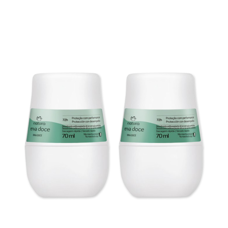 Kit Erva Doce desodorantes roll-on