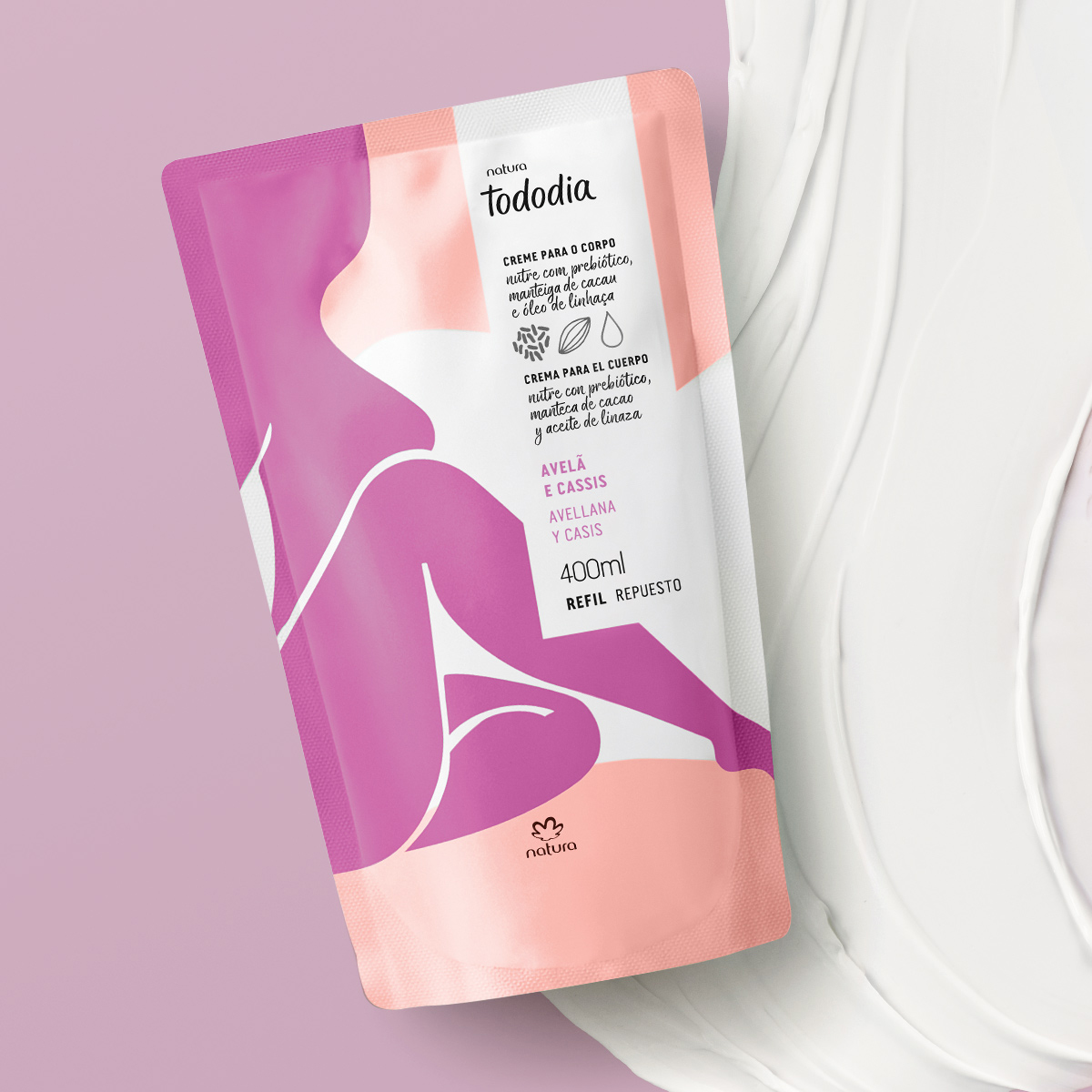 Repuesto Tododia Hidratante corporal avellana y casis 400 ml