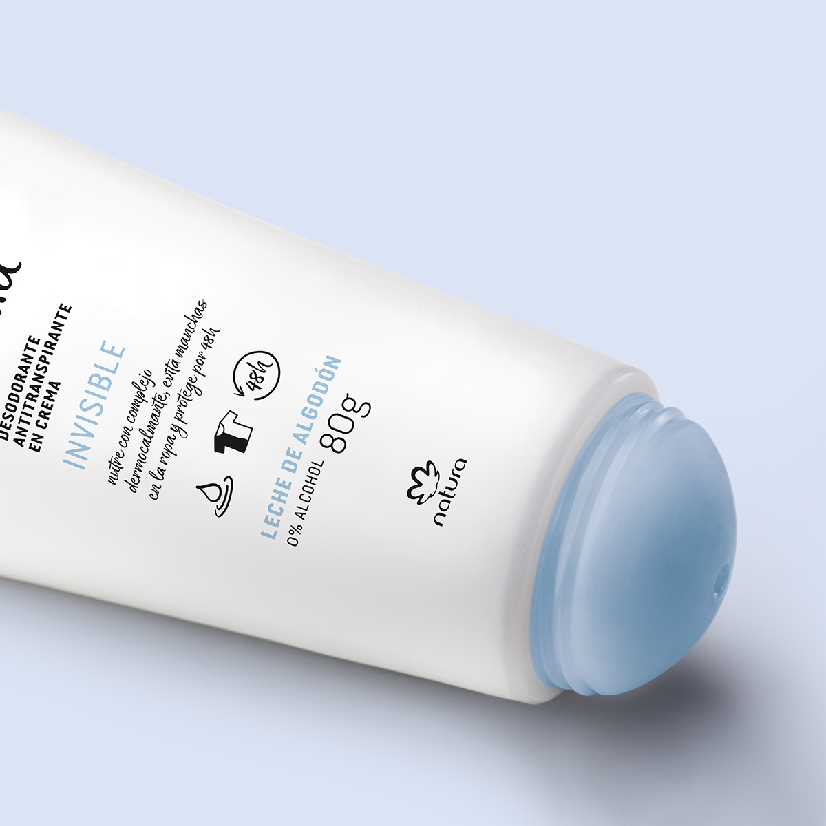 Desodorante antitraspirante en crema invisible algodón