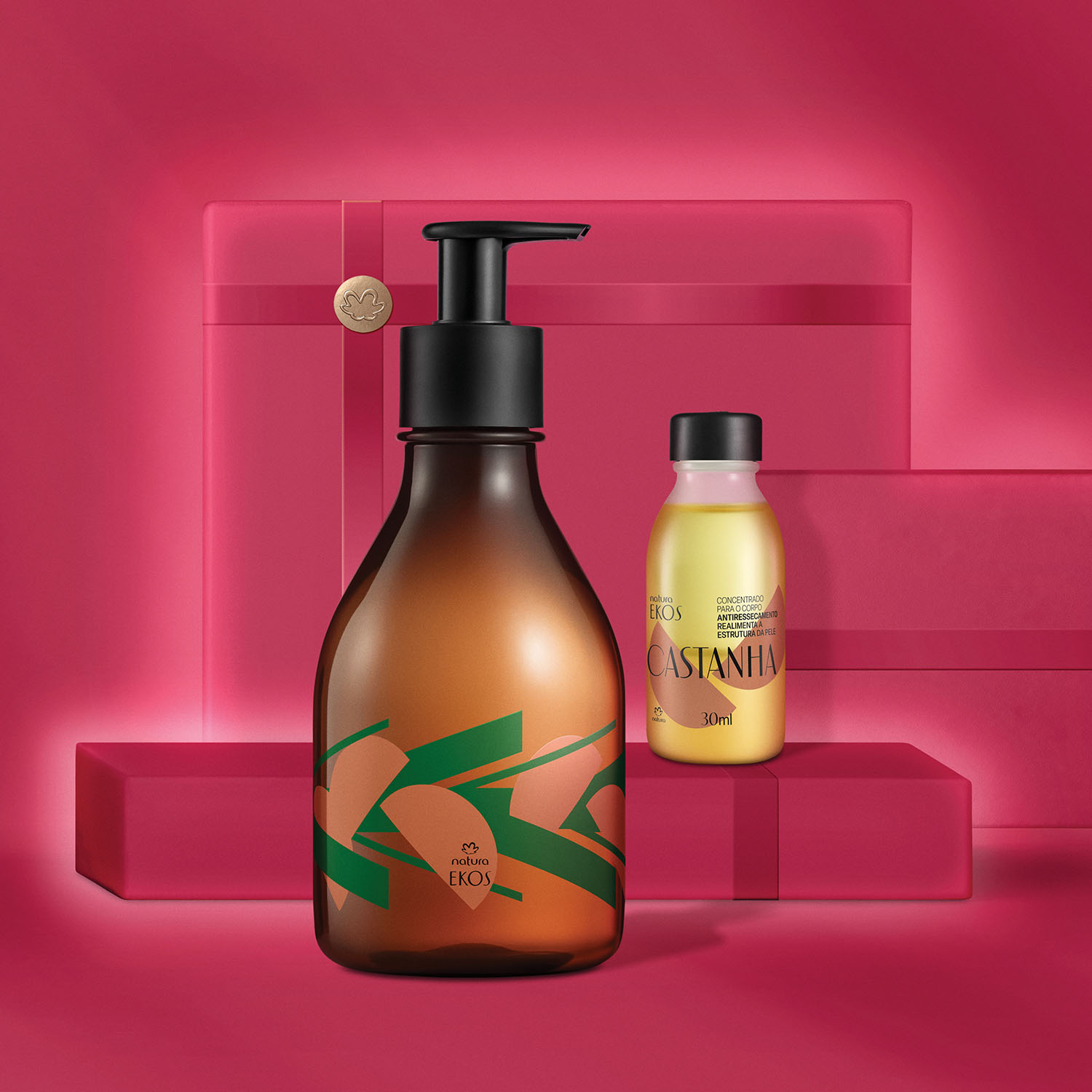 Kit Concentrado Corporal en Crema Ekos Castaña