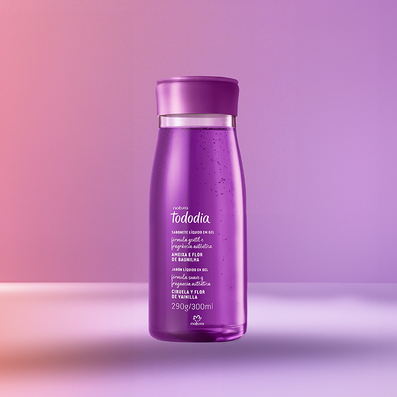 Tododia Jabón líquido en gel ciruela y flor de vainilla 300 ml