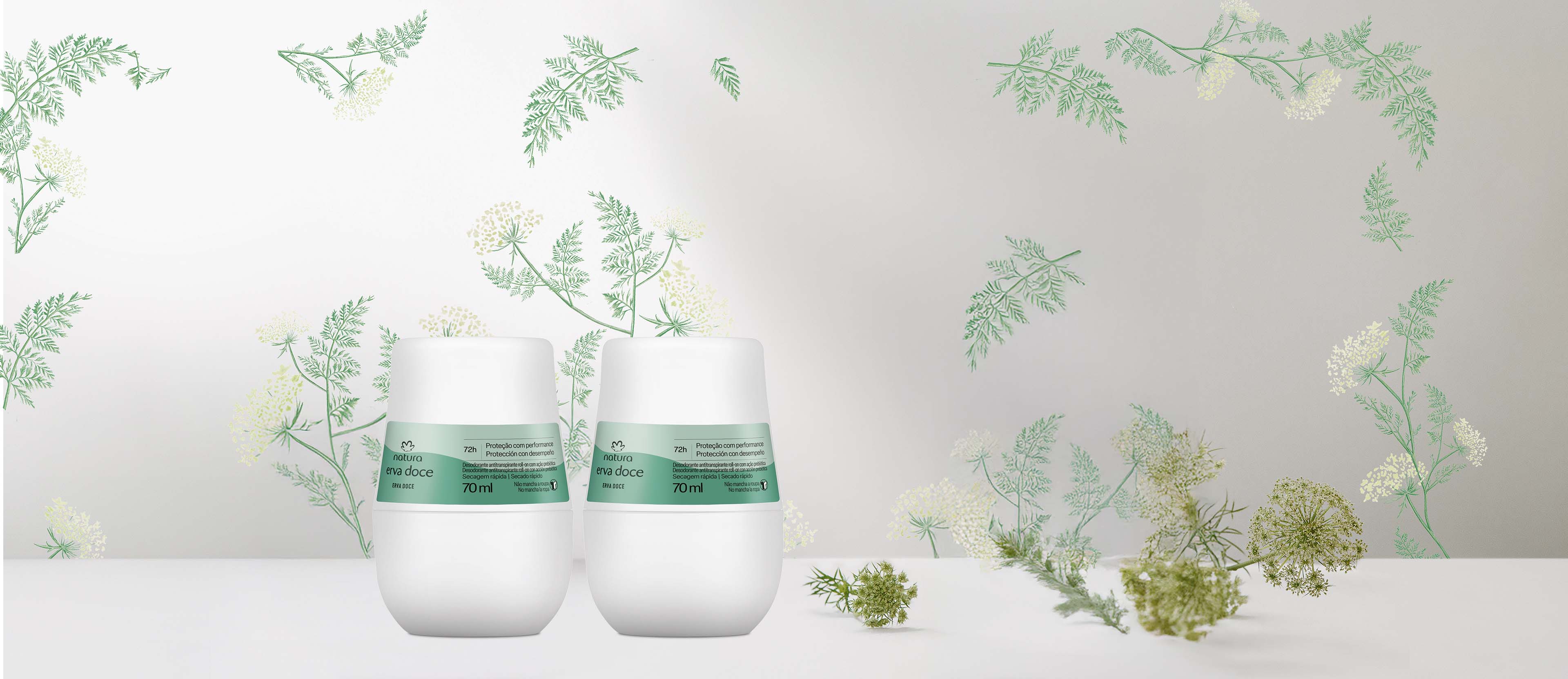 Kit Desodorante Antitranspirante Roll-on Erva Doce