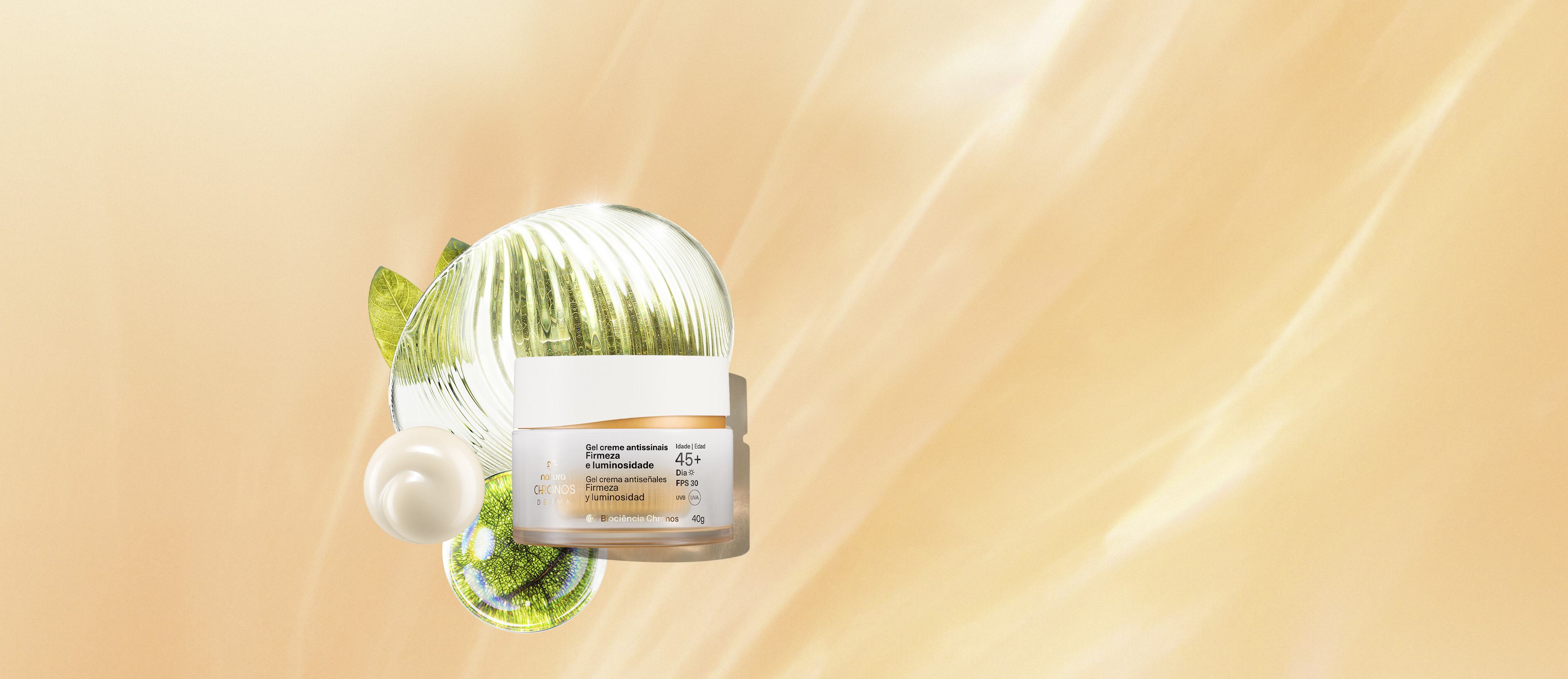Chronos Gel crema antiseñales​ firmeza y luminosidad 45+ día  40 g