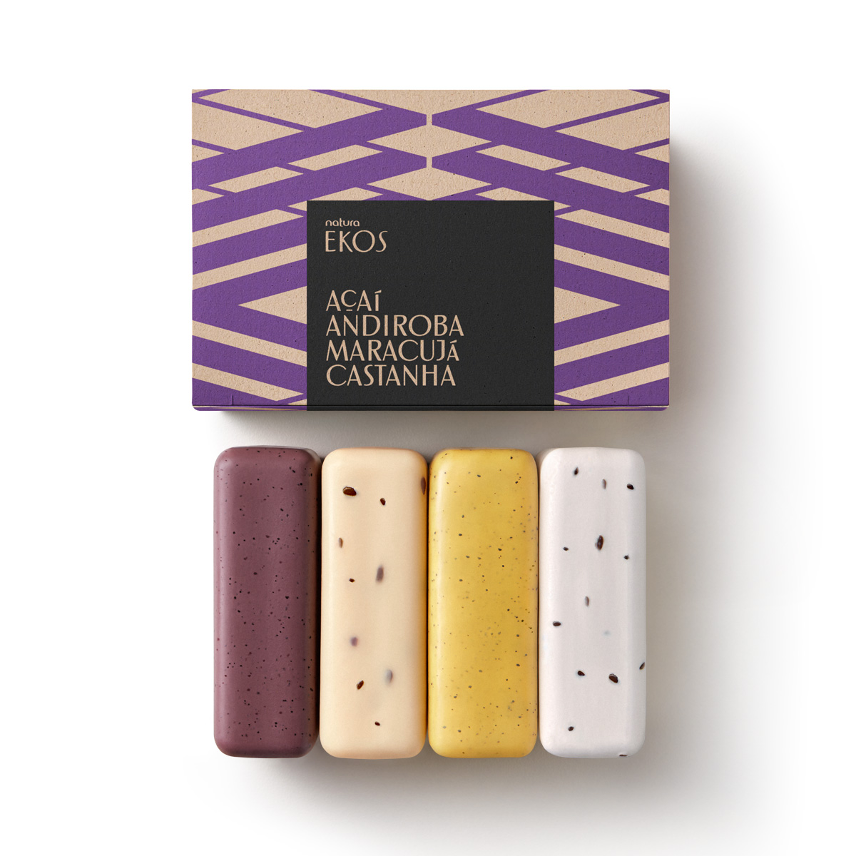 Ekos Jabones en barra puro vegetal exfoliantes Caja con 4 unidades de 100 g cada uno