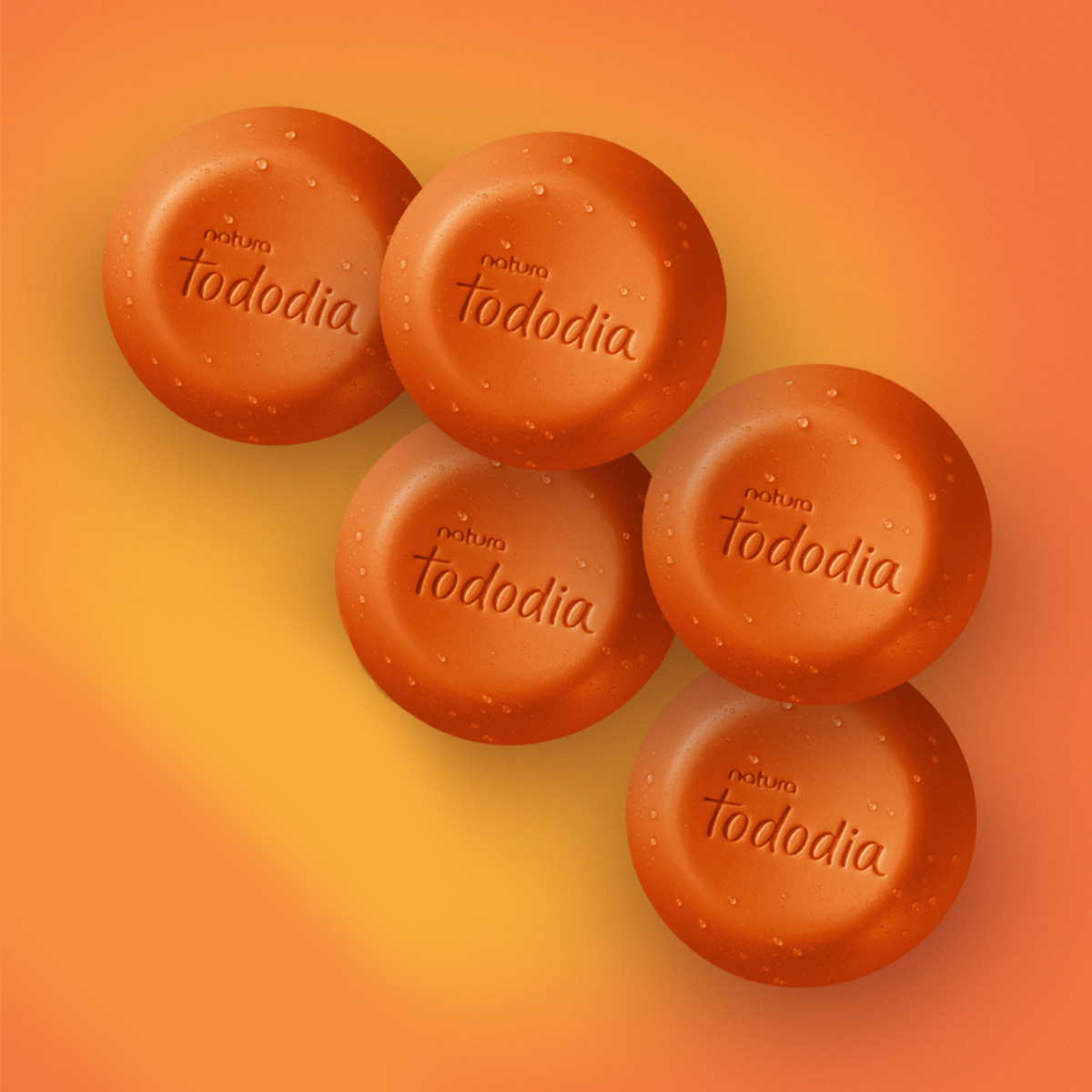Tododia Jabones en barra puro vegetal flor de jengibre y mandarina Caja con 5 unidades de 90 g c/u