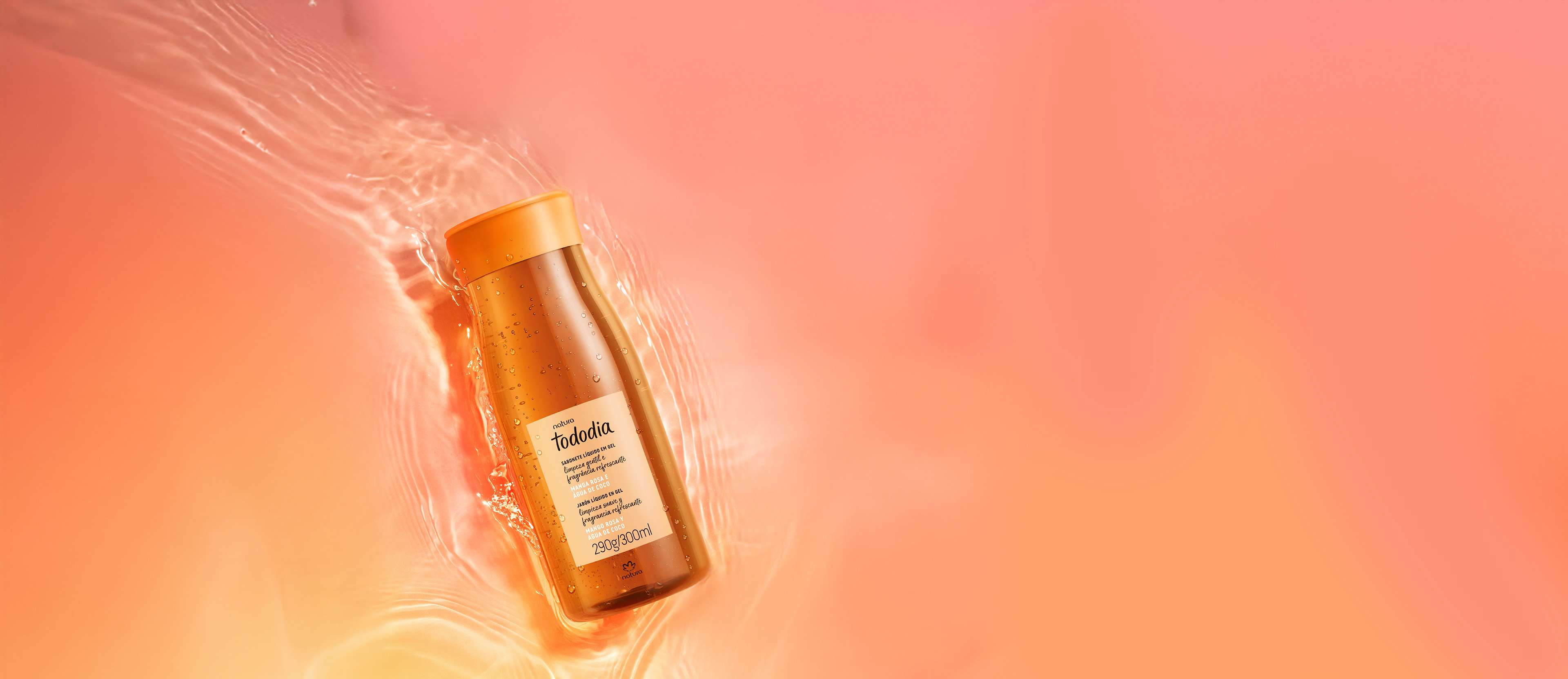 Jabón Líquido en Gel Tododia Mango Rosa y Agua de Coco