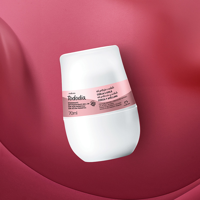 Tododia Desodorante antitranspirante roll-on cereza y avellana 70 ml