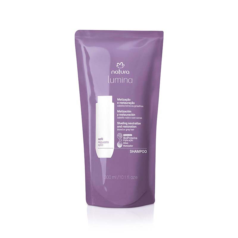 Lumina Shampoo matizador  brillo y protección del color 300 ml