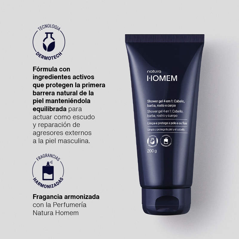 Gel de ducha 4 en 1 Homem