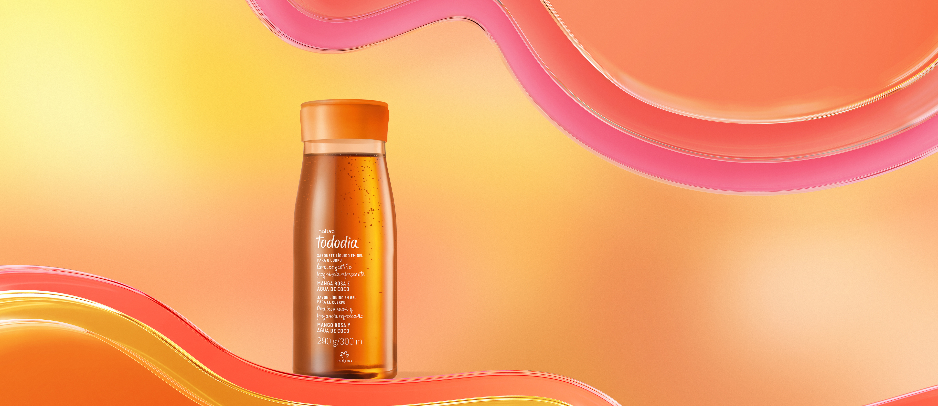 Jabón Líquido en Gel Tododia Mango Rosa y Agua de Coco