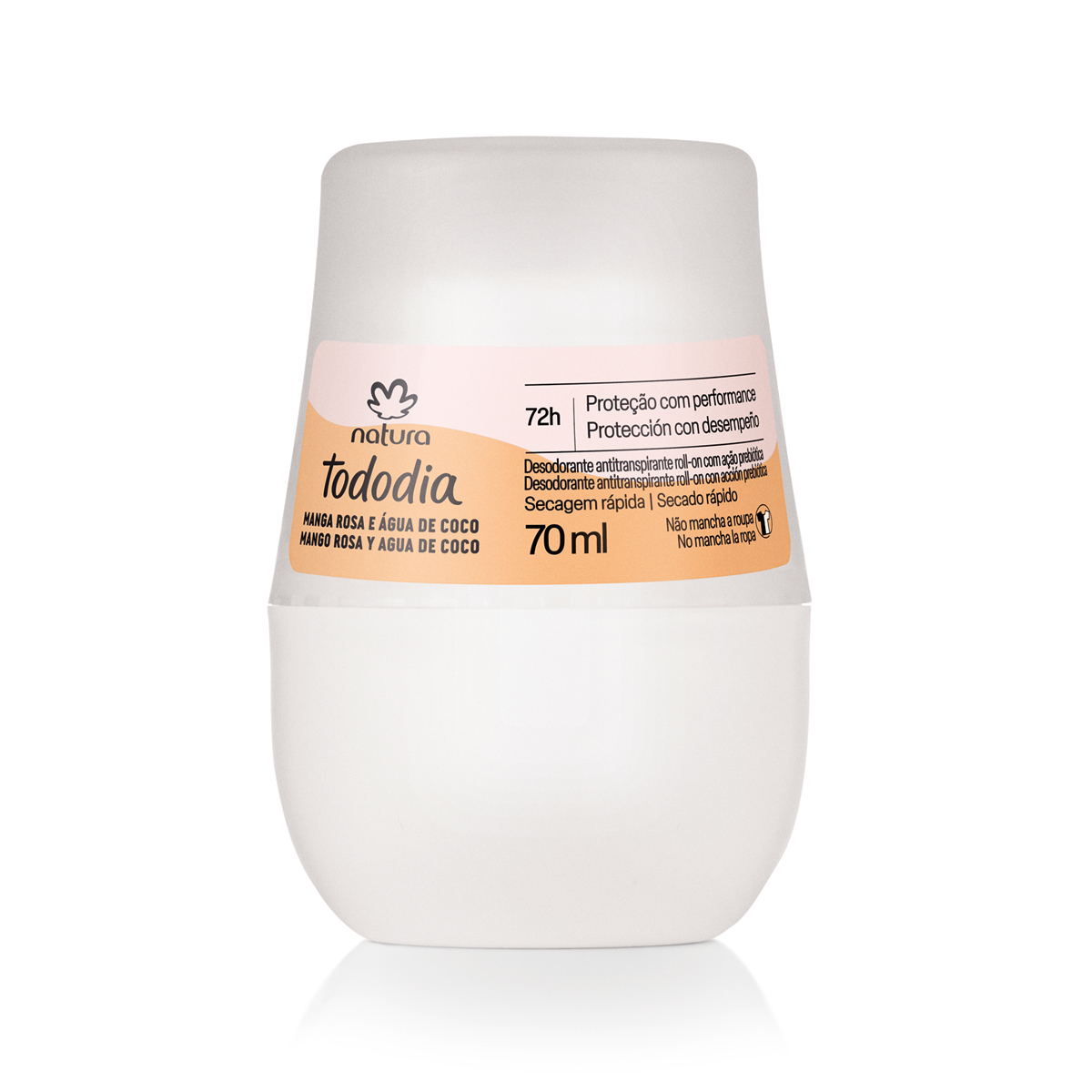 Desodorante Antitranspirante Roll-on Tododia Mango Rosa y Agua de Coco
