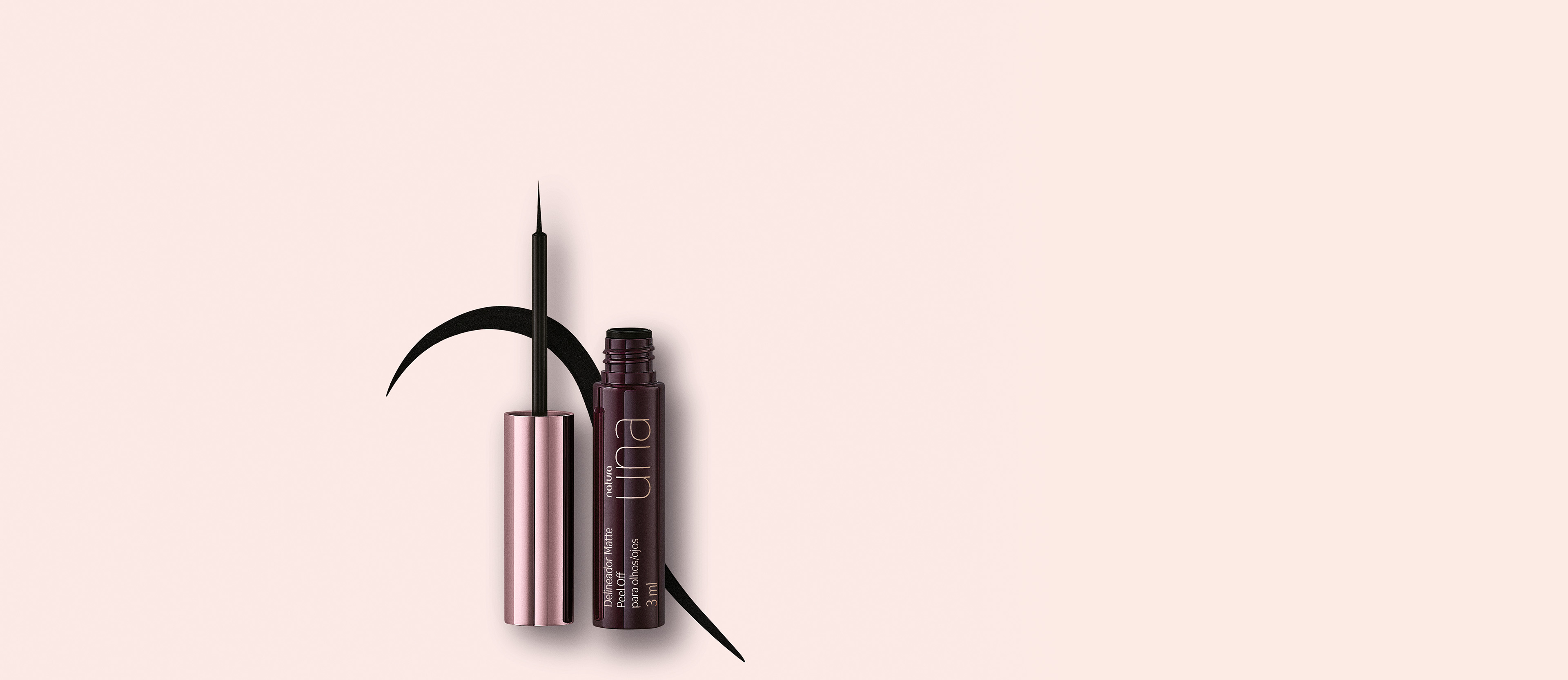 Una Delineador líquido peel off negro