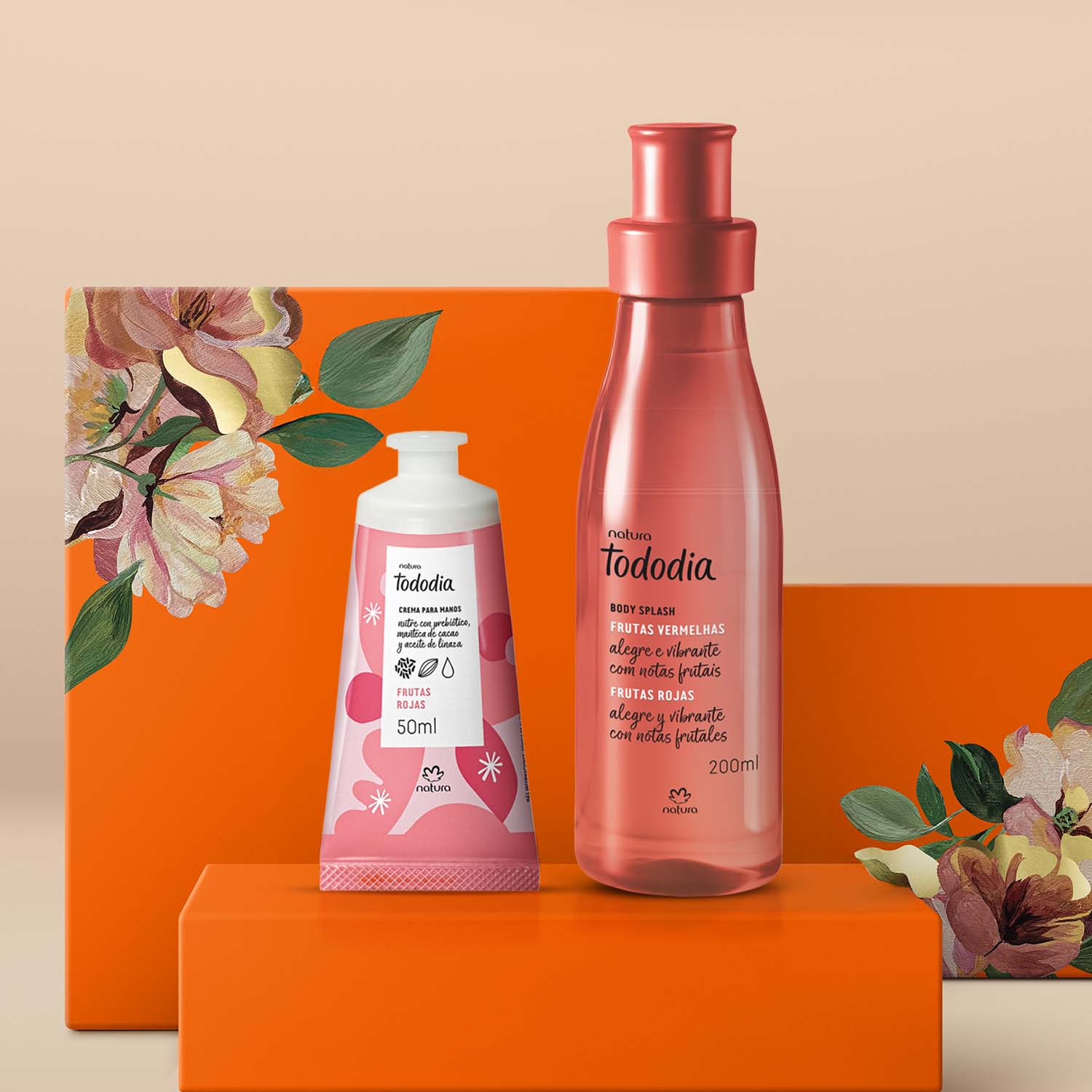 Regalo Madres Body Splash y Crema de Manos Tododia Frutas Rojas