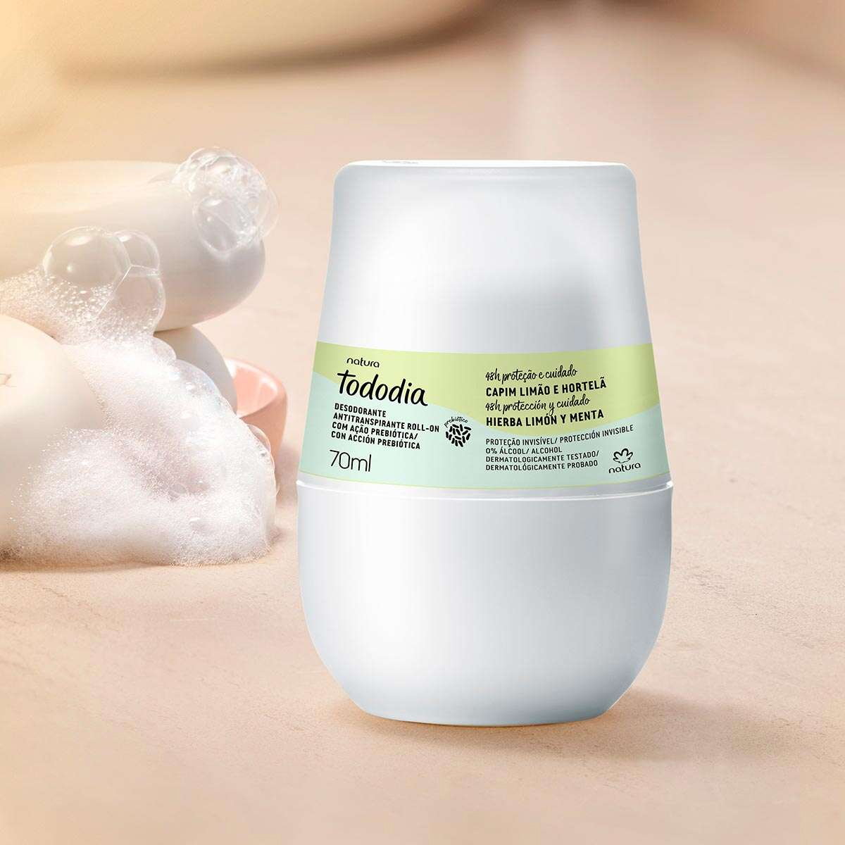 Tododia Desodorante antitranspirante roll-on hierba limón y menta 70 ml