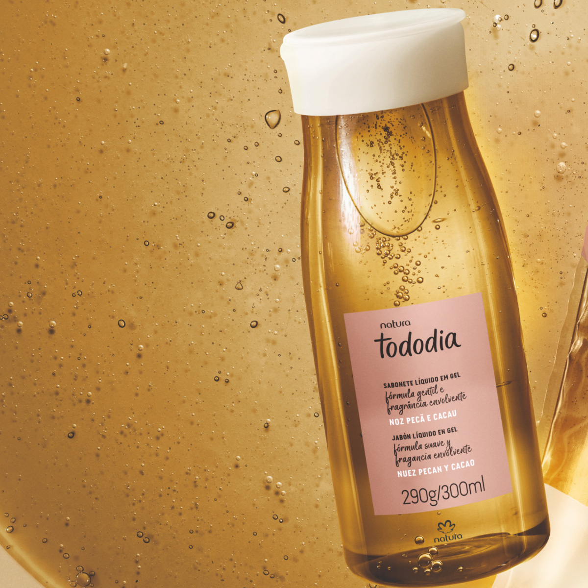 Tododia Jabón líquido en gel nuez pecán y cacao 300 ml