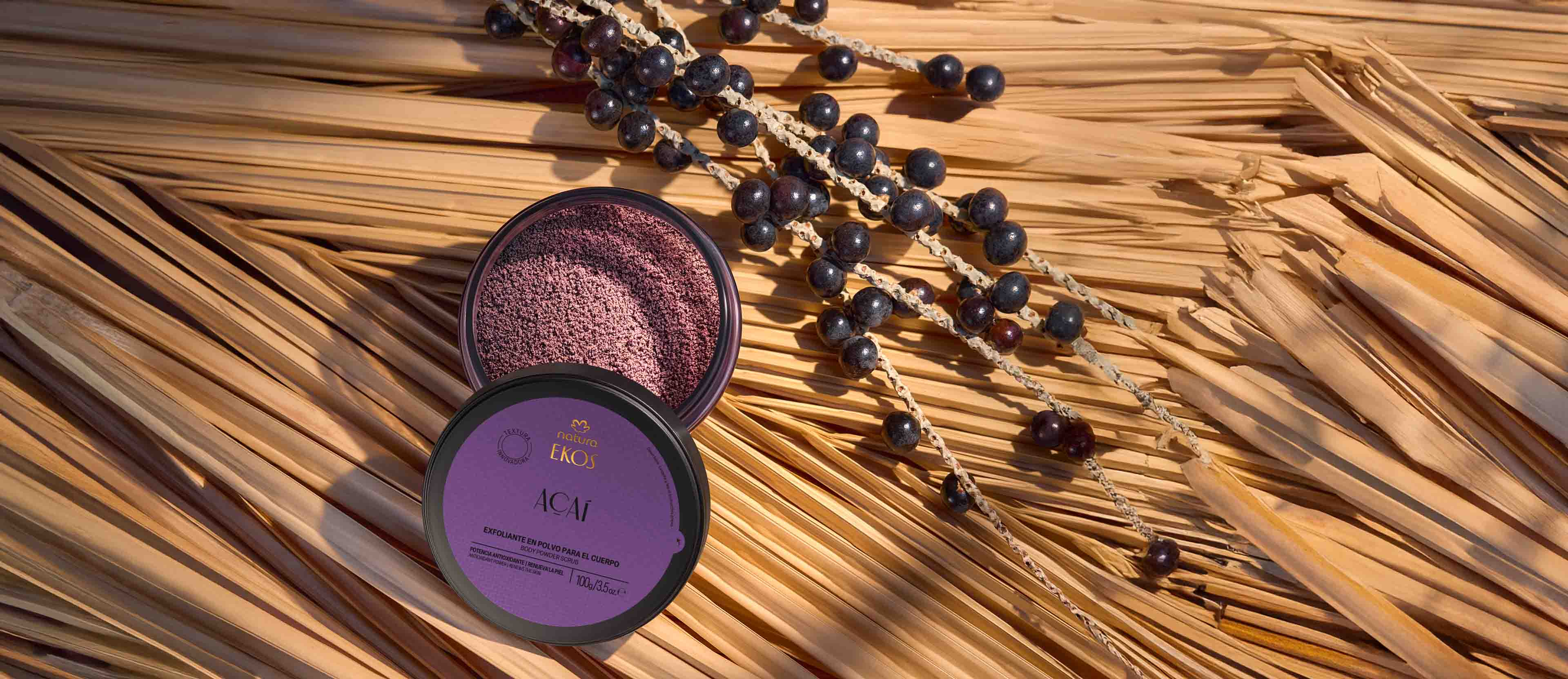 Exfoliante en Polvo para el Cuerpo Ekos Açaí 100 g
