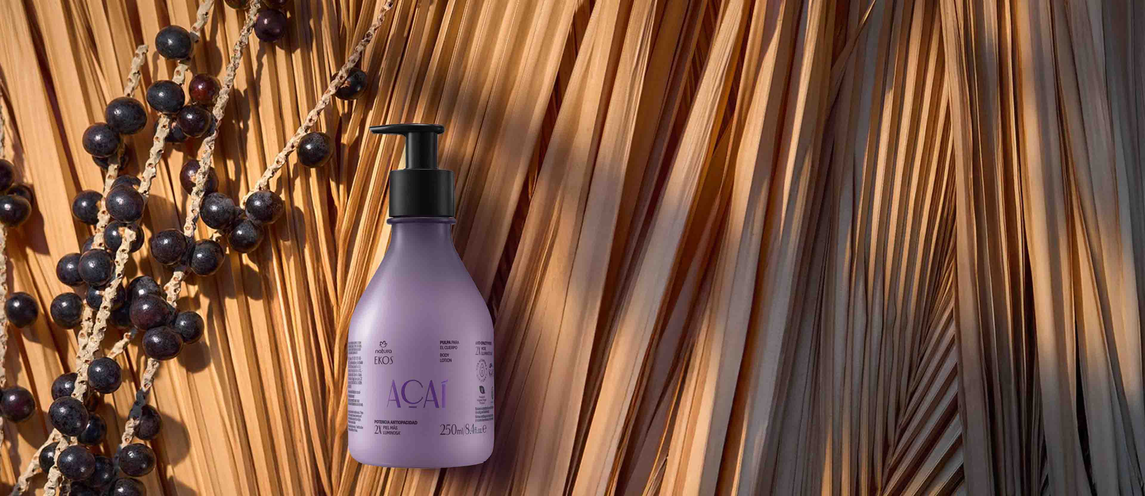 Crema Hidratante Glow Ekos Açaí 250 ml
