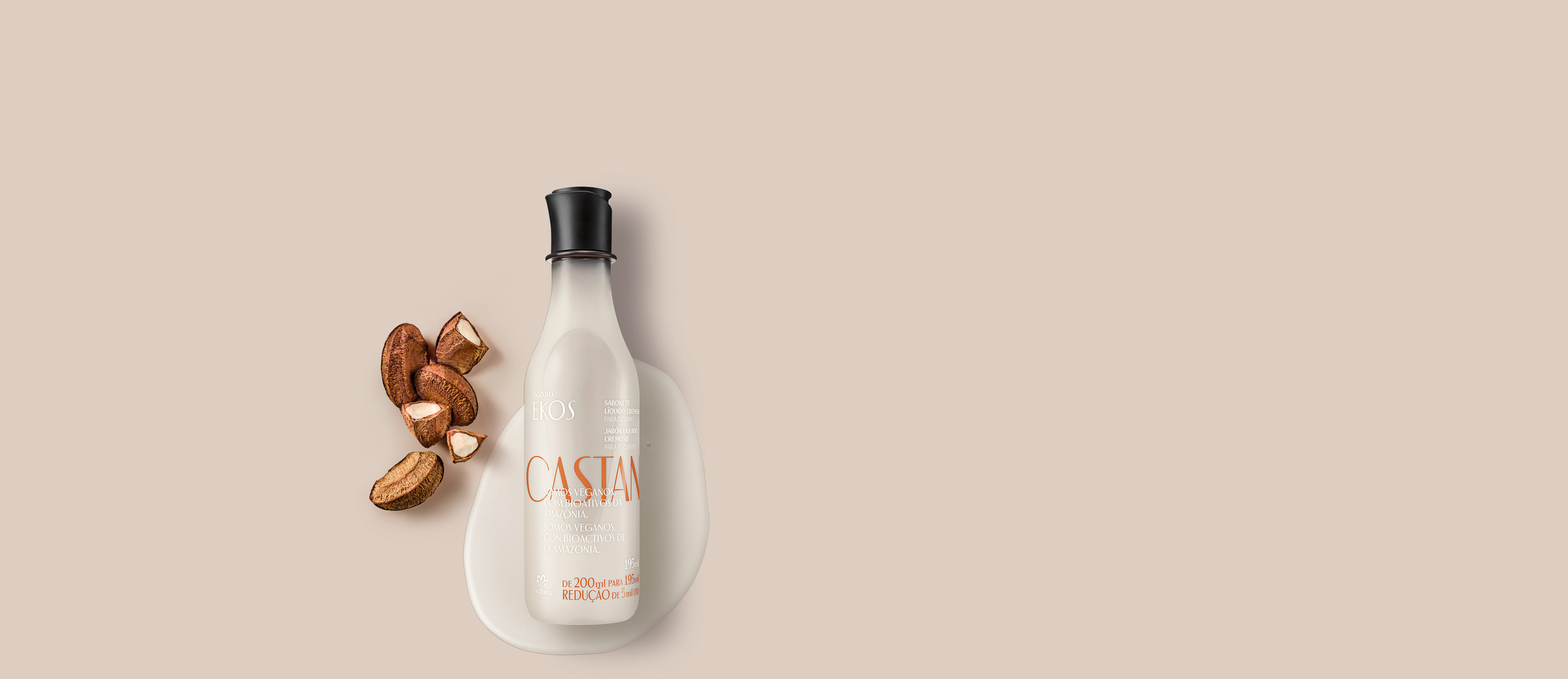 Ekos Jabón líquido corporal castaña 195 ml