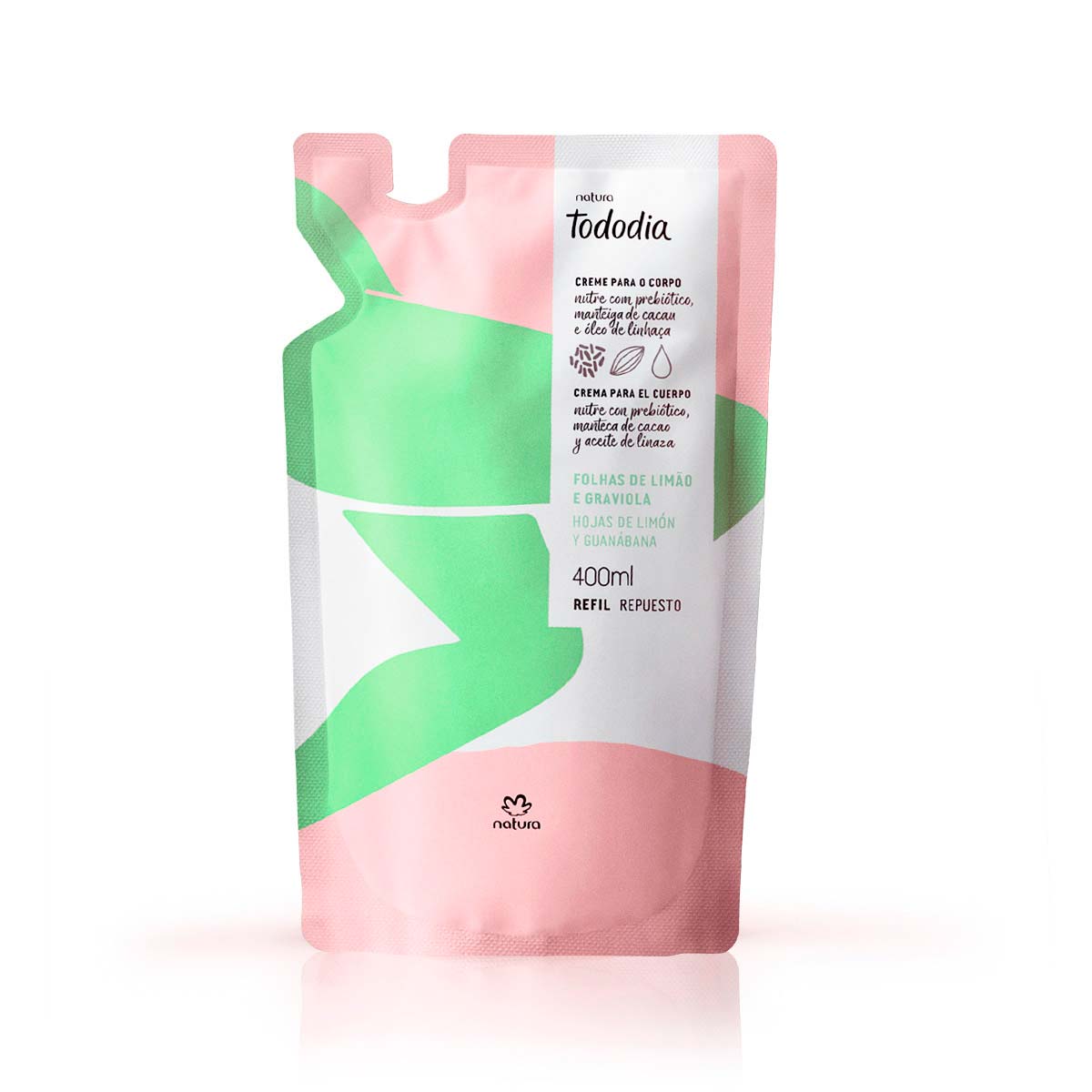 Repuesto Tododia Hidratante corporal hojas de limón y guanábana 400 ml