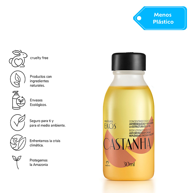Repuesto Ekos  Hidratante corporal concentrado castaña 30 ml