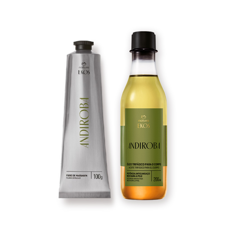 Kit Aceite y Fluido de Masaje Corporal Ekos Andiroba
  