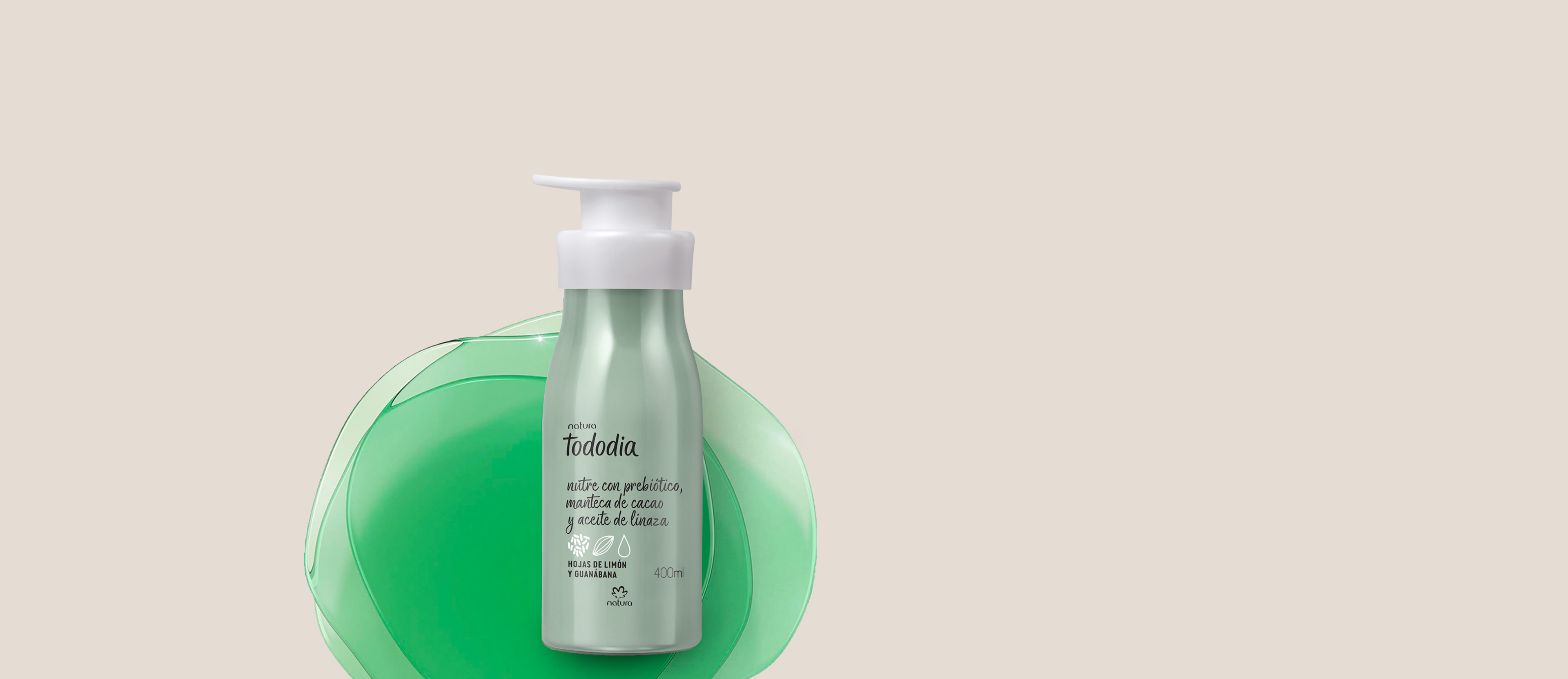 Tododia Crema nutritiva para el cuerpo hojas de limón y guanábana  400 ml