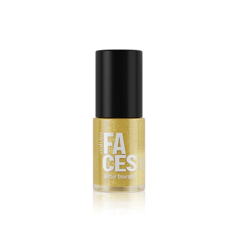 Faces Esmalte glitter glitter dourado 6 ml