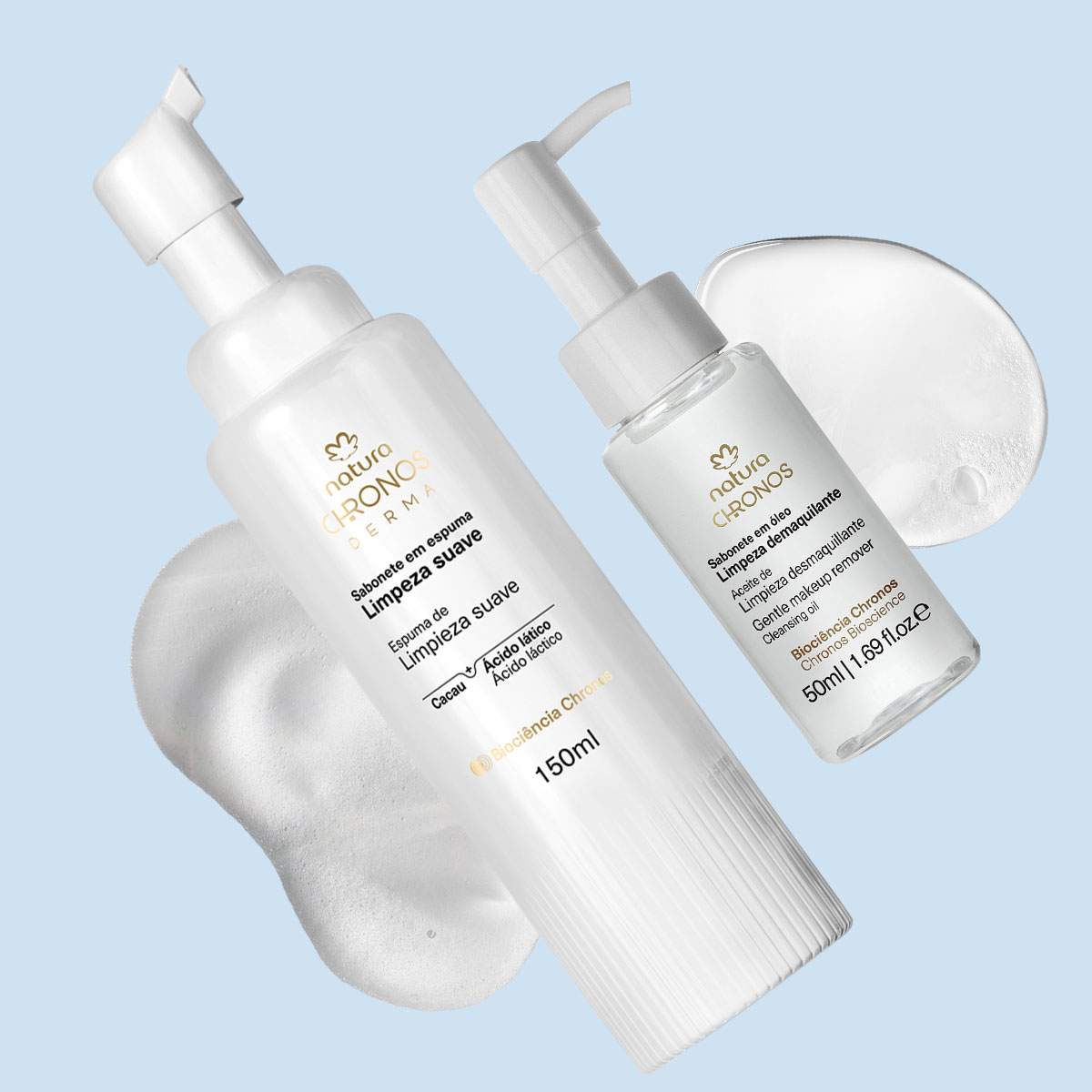 Kit Limpieza Facial Jabón en Espuma y en Aceite Chronos Derma