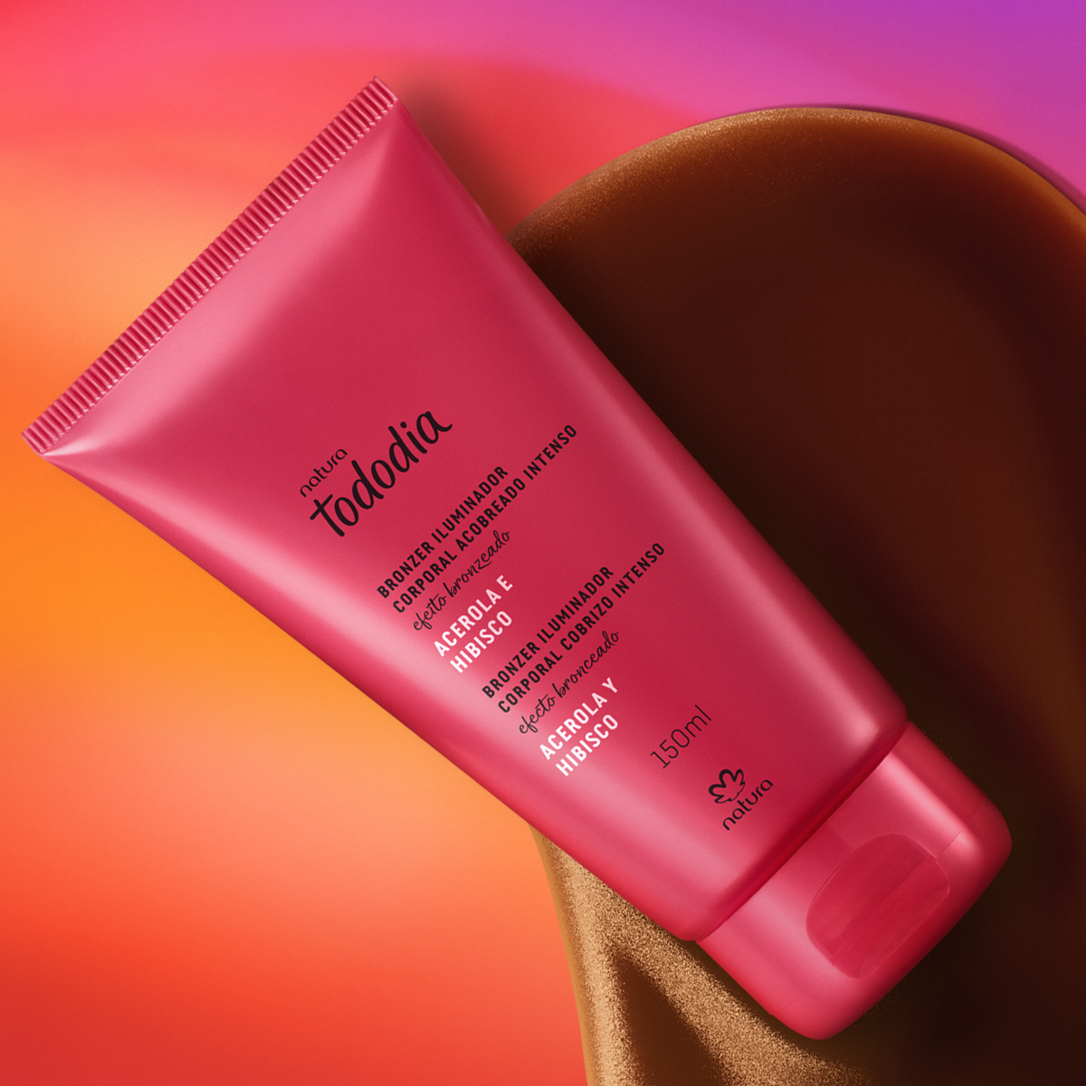 Bronzer Iluminador Corporal Acobreado Intenso Tododia Acerola y Hibisco