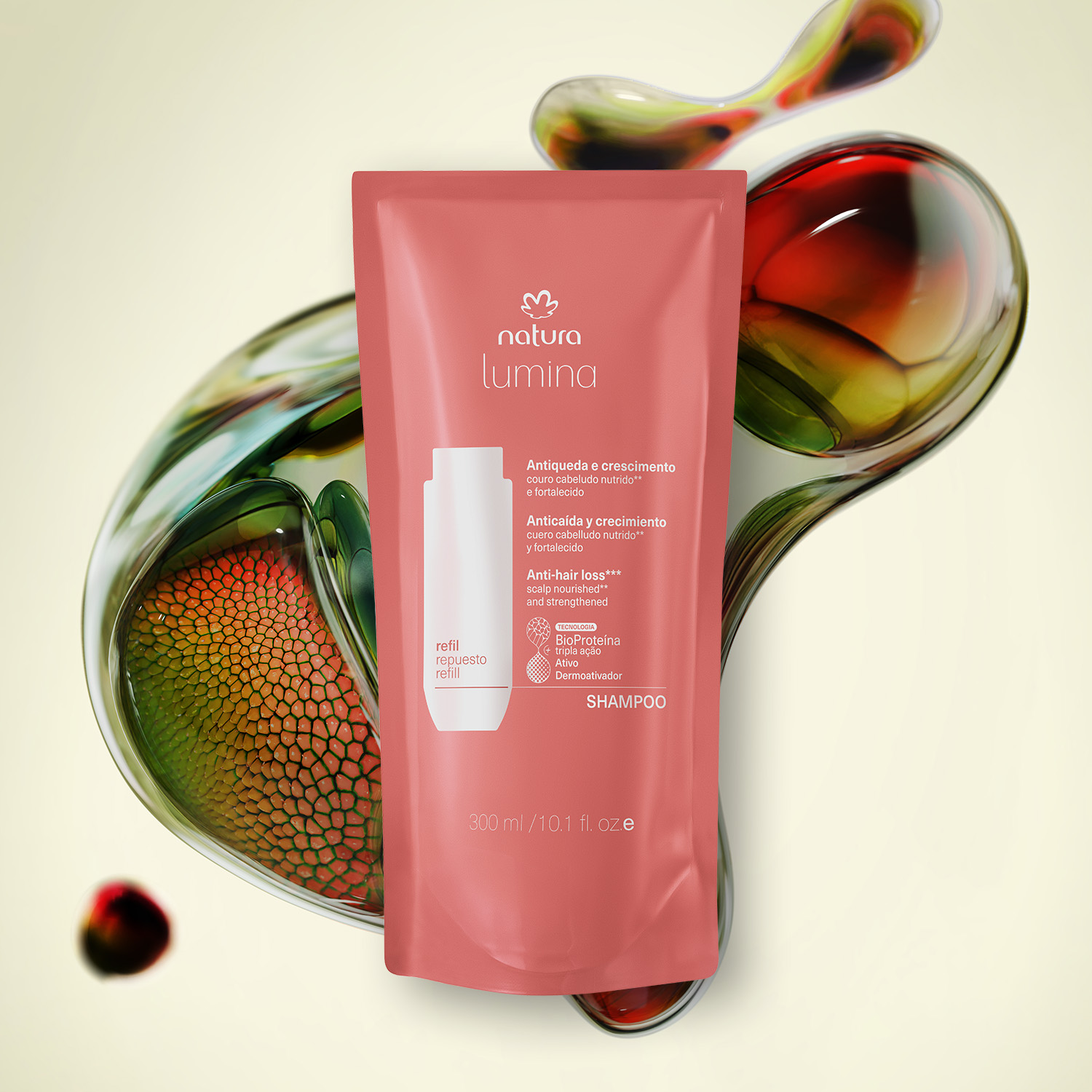 Repuesto Lumina Shampoo estimulante anticaída y crecimiento 300 ml