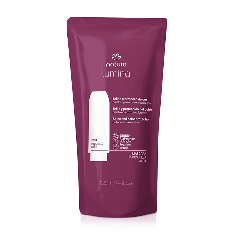 Repuesto Lumina Máscara de blindaje brillo y protección del color 220 ml