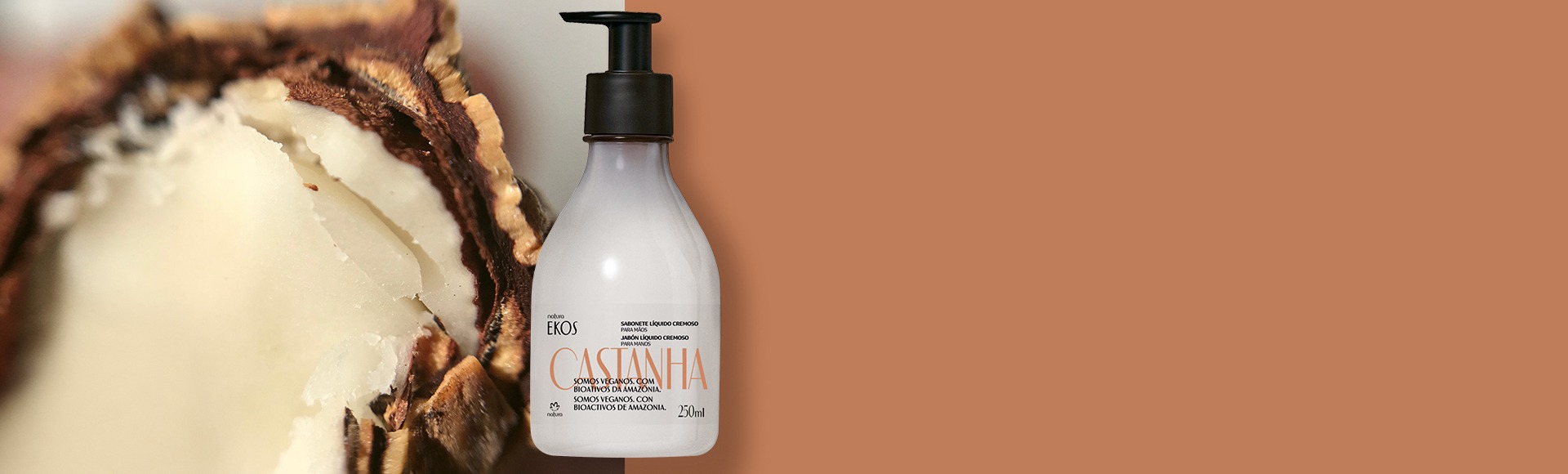 Ekos Jabón líquido para manos castaña 250 ml