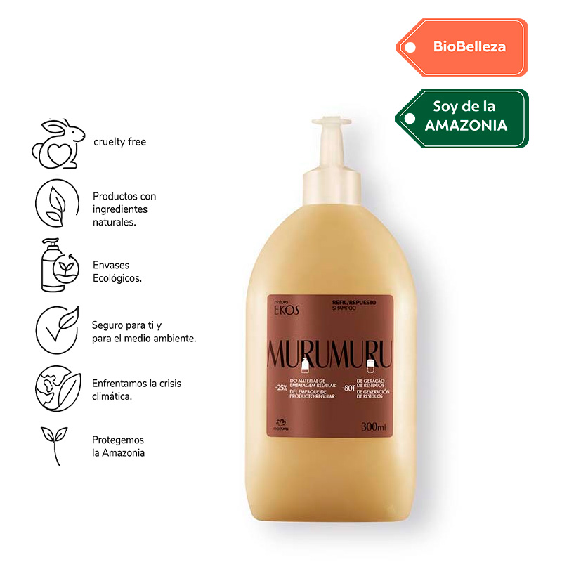 Repuesto Ekos Shampoo murumuru 300 ml