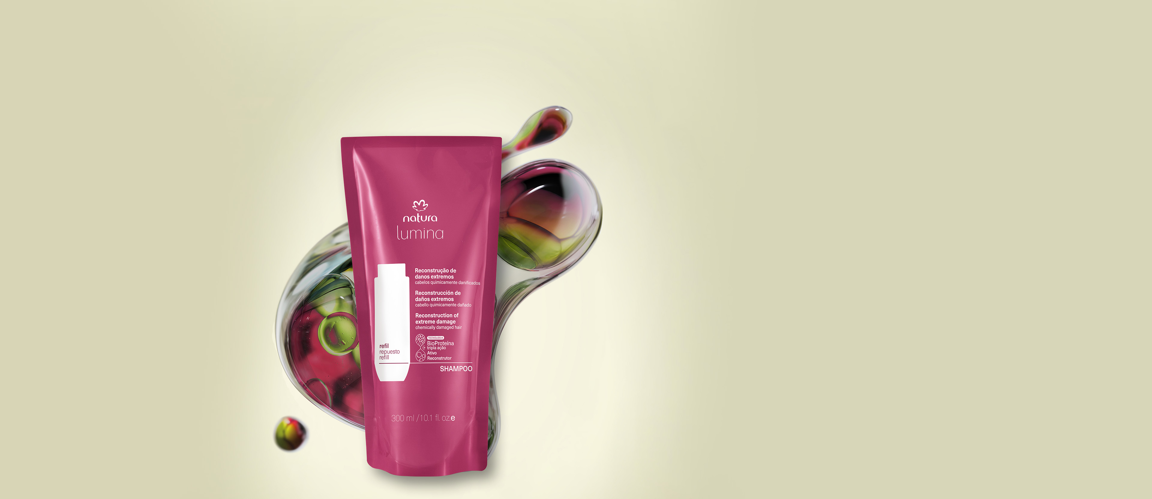 Repuesto Lumina Shampoo reestructurante reconstrucción de daños extremos 300 ml