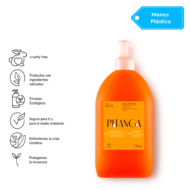 Repuesto Ekos Jabón líquido para manos pitanga 250 ml