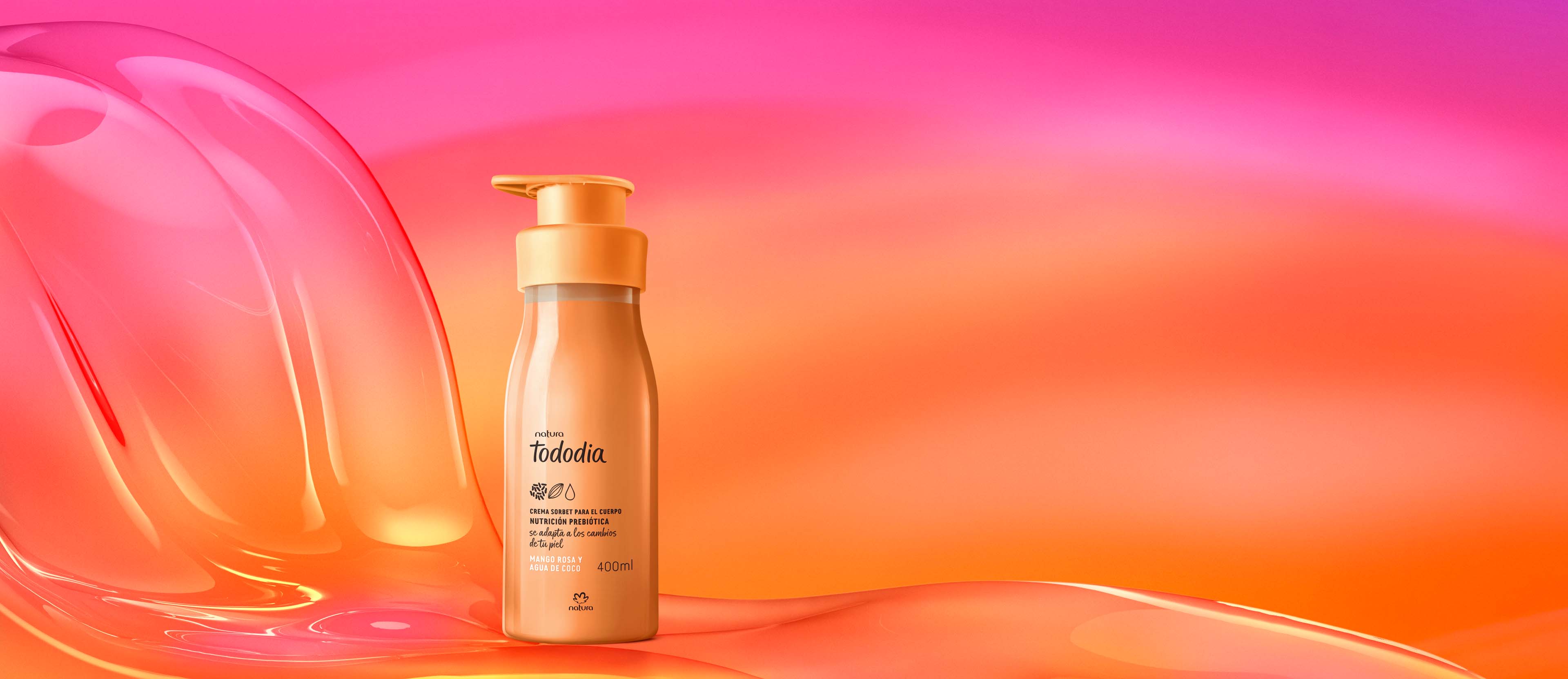 Crema nutritiva Tododia mango rosa y agua de coco